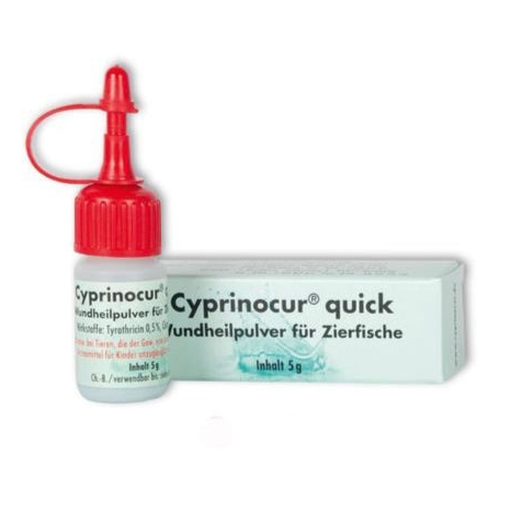 Cyprinocur® Quick – proszek leczniczy do głębokich ran u ryb ozdobnych 5g